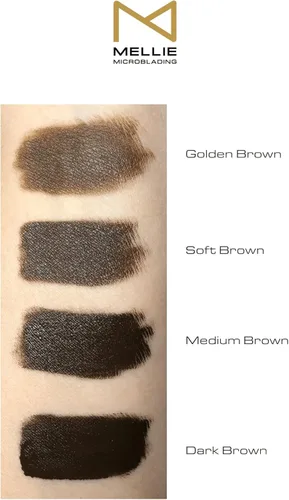 Miniatura 6 de M Ellie Microblading Pigmento – Marrón medio 0.3 fl oz/0.35 fl oz Grado médico Sin mezcla Larga duración para profesionales suministros