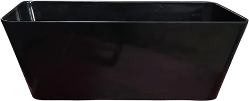 Miniatura 5 de Maceta de bambú con riego automático de 16 pulgadas, maceta rectangular ecológica para interiores y exteriores, maceta de bambú sostenible con Negro