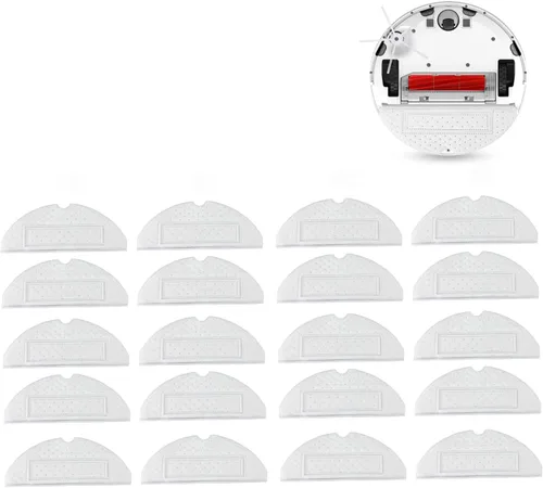 Miniatura 6 de CHICIRIS Accesorios de piezas de vacío, accesorio de robot de barrido, almohadillas de repuesto de paño de trapeador extra suave para Mi S7, 20
