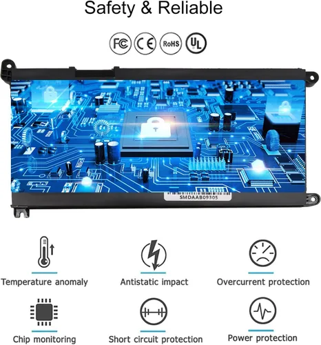Miniatura 5 de YRDD6 - Batería para portátil de 42 Wh, 11.4 V, compatible con Dell Inspiron5491 5482 5481 5591 5485 7586 3583 3310 2 en 1 5593 3793 3493 5584 3593