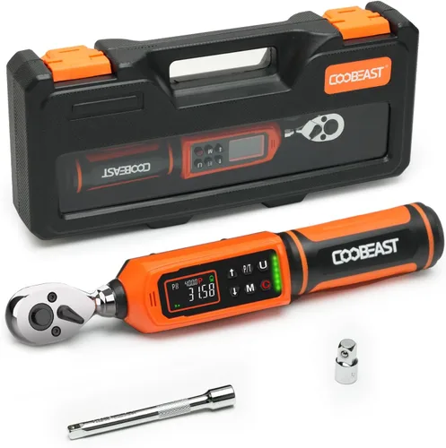 Miniatura 10 de coobeast Llave dinamométrica digital, llave dinamométrica electrónica de accionamiento de 3/8 con valor preestablecido