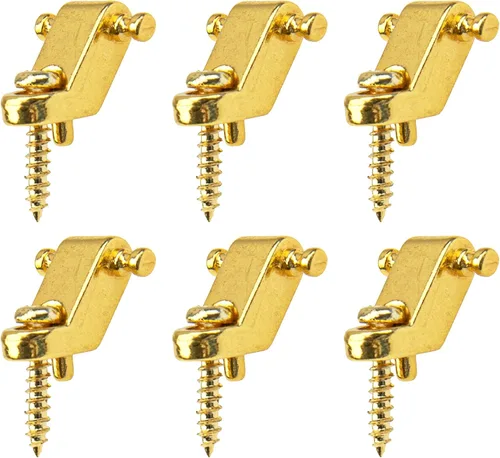 6 guías de retención de cuerdas de guitarra Yootones compatibles con Fender American Strat Tele Guitars (dorado)