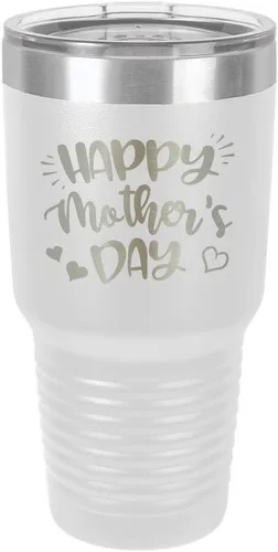 Miniatura 20 de Taza de viaje con texto en inglés "HAPPY MOTHERS DAY 30 oz Drink Tumbler with Straw " grabado con láser con divertidas citas " Compare con Yeti