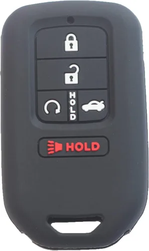 Miniatura 2 de 2 fundas de silicona de goma para llavero inteligente con 5 botones, protector de piel sin llave con llavero compatible con Honda Accord Civic 2018