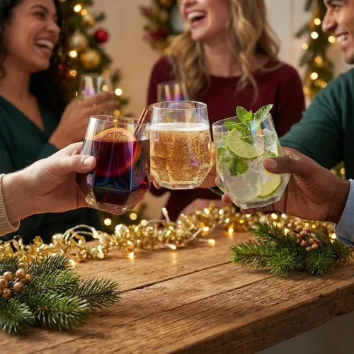 Miniatura 4 de Juego de 4 copas de vino sin tallo, cristalería iridiscente de 10 onzas, moderna cristalería arcoíris con vasos de colores para vino tinto