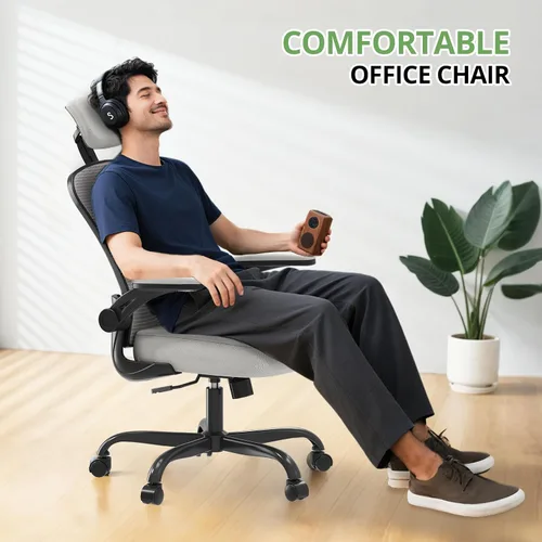 Miniatura 7 de Silla de Oficina Ergonómica para Escritorio, Capacidad de 330 LBS, Silla de Computadora con Respaldo Alto para Largas Horas Cómoda, Silla Ejecutiva