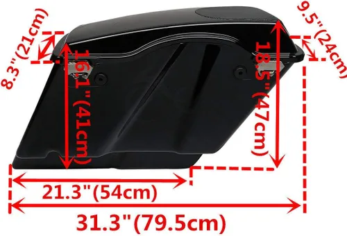Miniatura 6 de TCMT Alforjas extendidas de 5 pulgadas con tapas de altavoz de 5 x 7 pulgadas para modelos Harley Touring CVO Road Glide Road King Street Glide