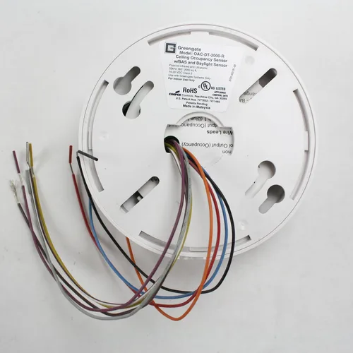 Miniatura 3 de OAC-DT-2000-R Sensor de techo MicroSet con BAS y sensor de luz diurna, tecnología dual (infrarrojo pasivo y ultrasónico), 32 kHz, 360 grados, 2000