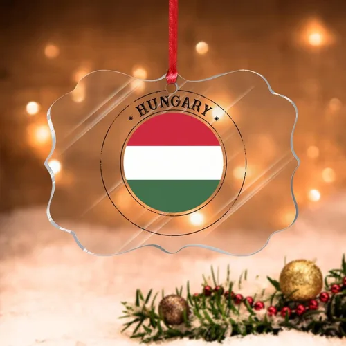 Miniatura 38 de Adornos de Navidad de Kazajstán, bandera de Kazajstán, recuerdo de Navidad, adornos de Navidad acrílicos, bandera nacional, recuerdo de país