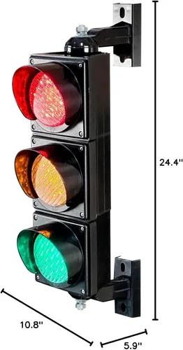Miniatura 10 de 100mm (4 pulgadas) AC85-265V Kit de Luz de Tráfico/Parada/Avanza, Lámpara con Carcasa de PC Impermeable IP65 (CA 85-265V)