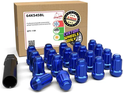 Miniatura 23 de Wheel Accessories Parts 20 piezas de 0.472 in 1.50 12 x 1.50 rosca para automóvil de 1.38 pulgadas de largo, tuerca negra para muchos automóviles