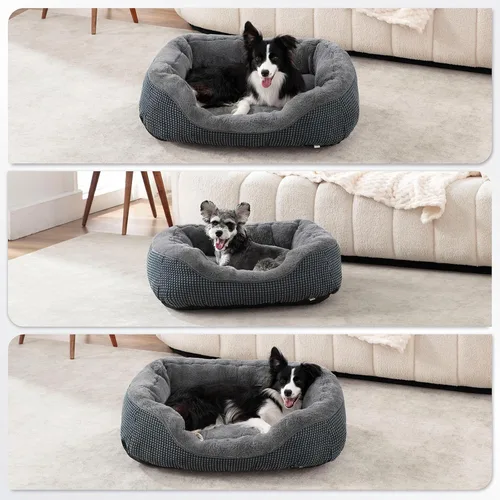 Miniatura 8 de Invenho - Camas para perros pequeños y medianos lavables, ortopédicas, calmantes, autocalentamiento, suaves, duraderas, con fondo antideslizante