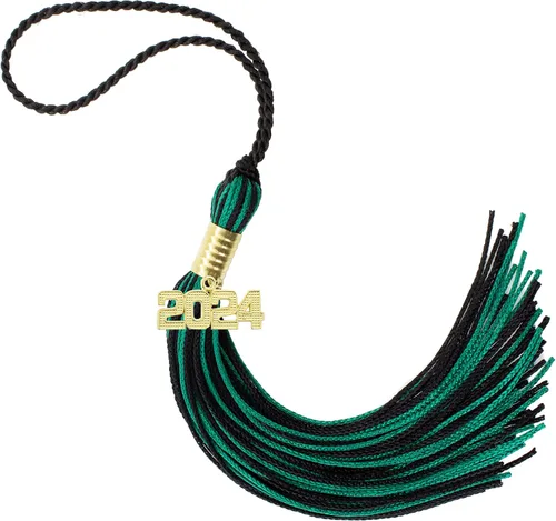 Miniatura 378 de Borla de graduación Aqua 2022, todos los colores escolares disponibles, fabricada en Estados Unidos