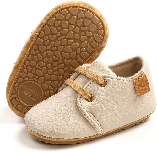 Zapatos deportivos unisex para bebés, niños y niñas, de piel sintética, para cuna, suela antideslizante de goma, para niños pequeños