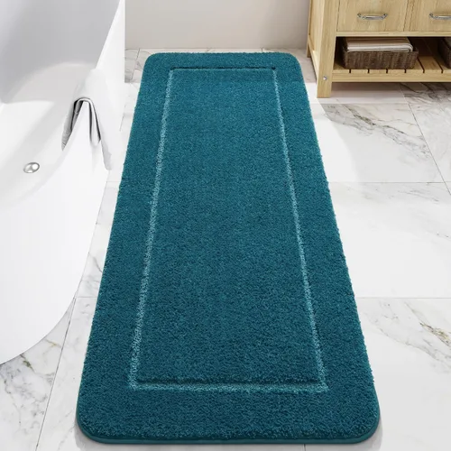 Miniatura 22 de LOCHAS Alfombras de baño, alfombra larga de baño de 24" x 60", alfombra antideslizante lavable para baño, alfombra suave y gruesa absorbente
