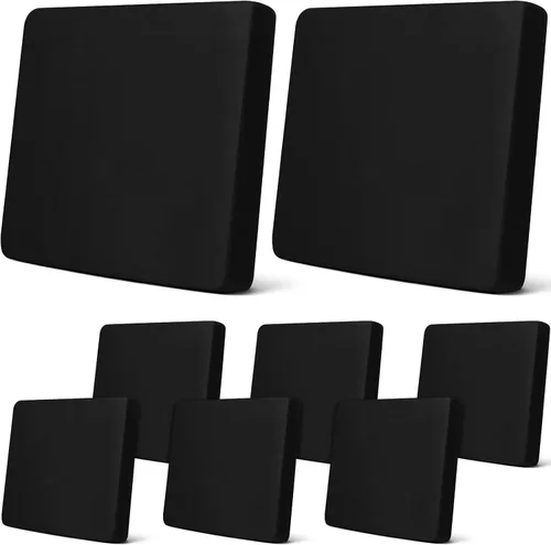 Newwiee Funda de cojín, para cojín de asiento de sofá o sillón, 8 unidades, elástica, para sofá, muebles de patio y exteriores, de repuesto, suave,