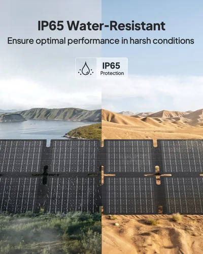 Miniatura 6 de BLUETTI Panel solar de 60 W, 60 vatios para generador solar manos libres, 1 manos libres, 2 AC2A, cargador solar plegable para senderismo, camping