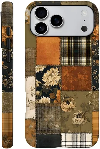 Miniatura 30 de DAIZAG Funda compatible con iPhone 13, funda duradera de protección contra golpes para niñas y mujeres, tema de retazos azul océano Tema