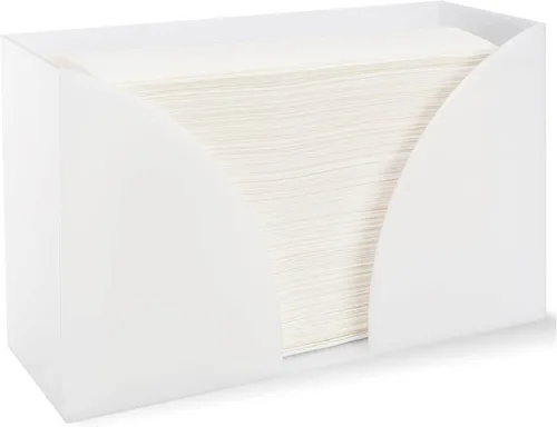 Miniatura 11 de SimplyImagine Dispensador de toallas de papel acrílico para encimera, bandeja abierta para servilletas múltiples, plegado en C, plegado en Z