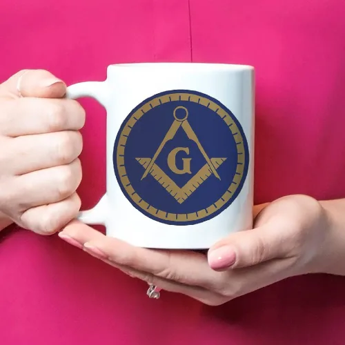Miniatura 4 de Fonhark - Taza masónica, cuadrado y brújula con símbolo masonero, taza de Logia Masonería, Prince Hall Brother Master Mason, taza de café novedosa