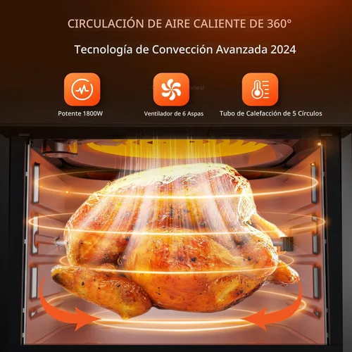 Miniatura 3 de Nuwave Brio - Horno freidora de aire rotisserie 10 en 1 de 15.5 cuartos de galón, tamaño familiar XL, freír con aire uniforme y crujiente
