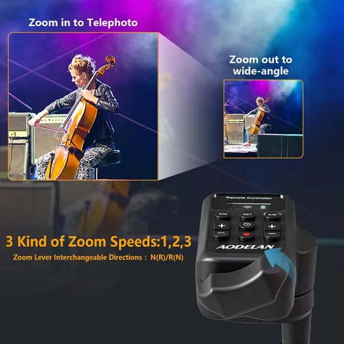 Miniatura 5 de Videocámara inalámbrica Lanc Control remoto con cable Jack de 0.098 in, IRIS, enfoque, grabación de video y Zoom Commander con Lanc o terminal