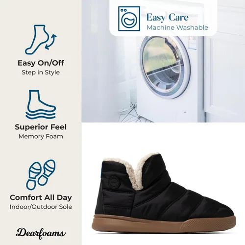 Miniatura 2 de Dearfoams Botín deportivo Bryant de nailon con espuma viscoelástica para hombre
