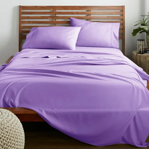 American Home Collection - Juego de sábanas California King - Sábanas de microfibra ultra suaves con bolsillo de 16 pulgadas, transpirables, Lavanda