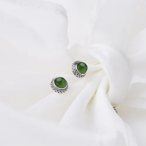 Miniatura 91 de Aretes de plata de ley con piedra natal de cristal real, joyería para mujer, moda occidental 925, envejecida, bohemia, hecha a mano, el mejor regalo