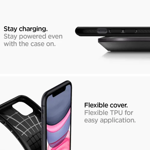 Miniatura 8 de Spigen Liquid Air - Funda diseñada para iPhone 11 (2019), color negro mate
