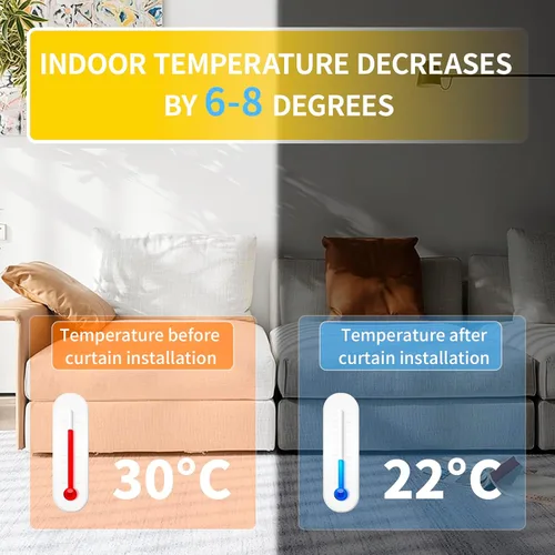 Miniatura 3 de Cortinas opacas portátiles, persianas temporales 100% opacas para ventanas de dormitorio, cobertura adicional para viajes, guardería, caravana