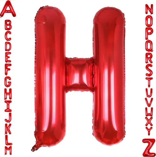 Miniatura 48 de AULE Globos de helio con letra roja S, de 40 pulgadas, grandes, gigantes, de lámina de mylar, rojos, para decoraciones de cumpleaños, aniversarios