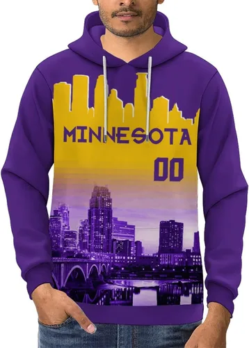 Miniatura 96 de Custom Football Hoodies City Night Skyline Personalized Sweatshirt Name Number Fan Gift Pullover for Men Women Youth