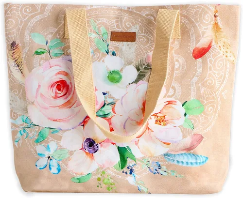 Miniatura 10 de Maison d' Hermine - Bolsa de lona de algodón reutilizable para mujeres, con asa para el hombro, bolsas a granel para compras y viajes