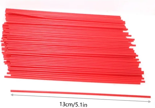 Miniatura 2 de 200 popotes de aerosol, popote de extensión de plástico de repuesto (rojo)