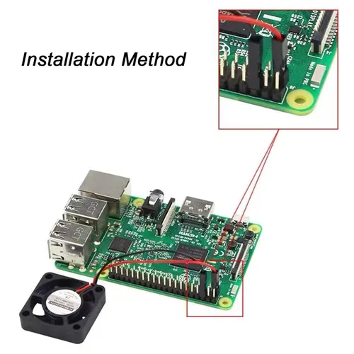 Miniatura 4 de Ventilador silencioso de CC de 1.181 in, ventilador de 3.3 V 5 V para Raspberry Pi 5, 4, 3, B+, 3007 4
