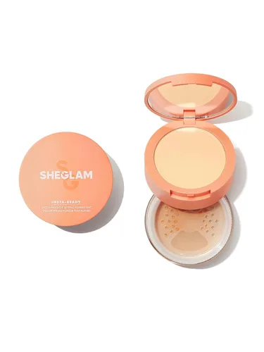 SHEGLAM Insta-Ready - Polvo facial suelto debajo de los ojos, arena suave Arena lisa