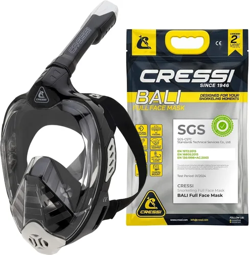 Miniatura 9 de Cressi - Máscara de esnórquel para adultos de cara completa - Vista amplia y clara, sistema antivaho - Fácil respiración: la seguridad es lo primero