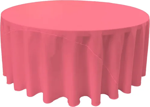 Miniatura 111 de LA Linen - Mantel redondo lavable de popelina de poliéster, resistente a manchas y arrugas, 51", mantel de tela para comedor, cocina, fiesta, Negro