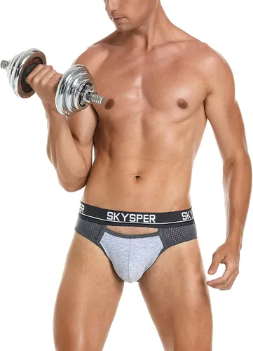 Miniatura 16 de SKYSPER Jock Strap Athletic Supporter para hombres Sexy Jockstrap Ropa interior masculina