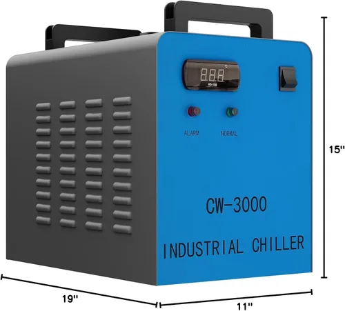 Miniatura 9 de OMTECH Enfriador de agua industrial 9L 2.6gpm CW-3000 enfriador de agua para 40W K40 CO2 grabado láser y máquinas de corte, sistema de refrigeración