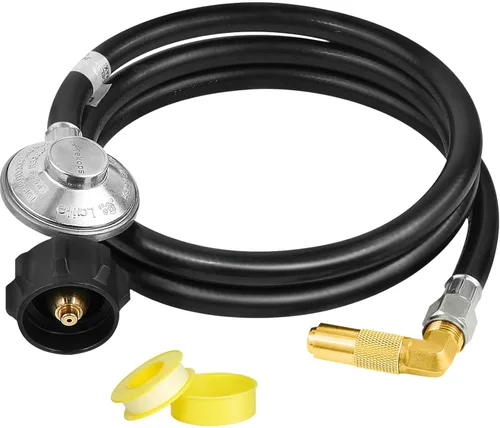 Manguera adaptadora de propano de 5 pies con regulador para parrilla Blackstone de 17/22 pulgadas, regulador de parrilla de gas y manguera con