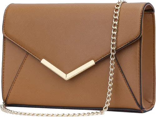 Miniatura 12 de KKXIU Bolso Clutch de Noche Tipo Sobre de Cuero Sintético Elegante para Mujer, Bolso Plegable para Fiesta, Boda, Graduación
