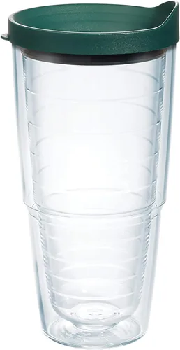 Miniatura 87 de Taza de viaje Tervis de doble pared transparente y colorida con tapa fabricada en Estados Unidos mantiene las bebidas frías y calientes, 24 onzas