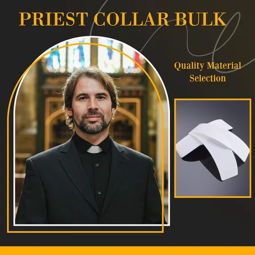 Miniatura 4 de Hercicy Cuello de pestaña para camisa del clero, camisa blanca con inserción de cuello sacerdote, 5.51 x 1.26 x 1.97 pulgadas