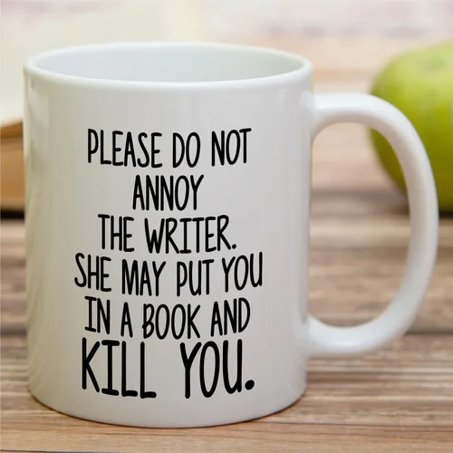 Miniatura 3 de Retreez Taza Divertida de Escritor Regalo Please Do Not Annoy The Writer Autor Literario Escritor de Novelas 11 Oz Tazas de Café de Cerámica