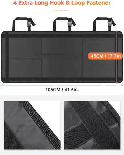 Miniatura 6 de Oasser Organizador de almacenamiento para automóvil, nueva versión, organizador colgante para maletero con 10 bolsas de almacenamiento funcionales