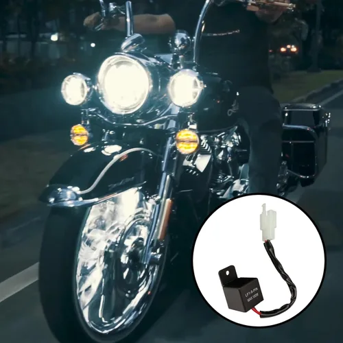 Miniatura 7 de Relé intermitente LED de 2 pines, relé de 12 V para relés de señal de giro LED de coche, relé de flash ajustable, kit de conectores de cableado