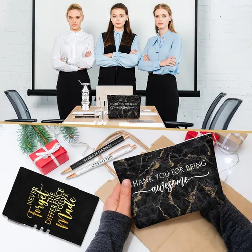 Miniatura 7 de Domensi Juego de 6 Piezas de Regalo de Agradecimiento para Empleadas Mujeres Regalo de Navidad de Agradecimiento May You Be Proud Vaso Térmico de 20