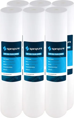 Miniatura 13 de SpiroPure SP-DD-2501-20BB 20x4.5 BB Cartucho de filtro de agua de polipropileno fundido fundido hilado de 1 micrón SDC-45-2001 DGD-2501-20 155360-43